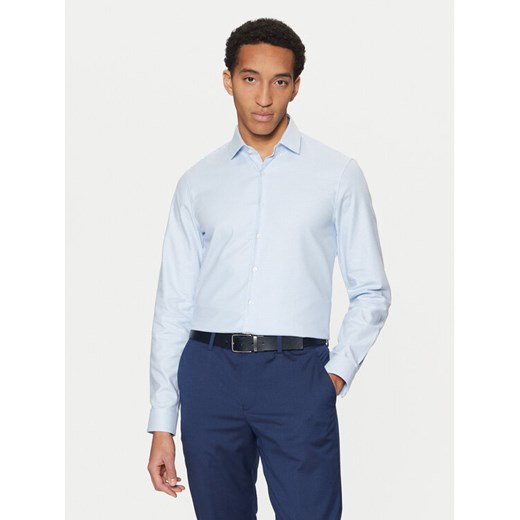 Calvin Klein Koszula K10K113854 Błękitny Slim Fit ze sklepu MODIVO w kategorii Koszule męskie - zdjęcie 182594280