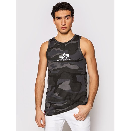 Alpha Industries Tank top Basci Camo 126566C Szary Regular Fit ze sklepu MODIVO w kategorii T-shirty męskie - zdjęcie 182594332
