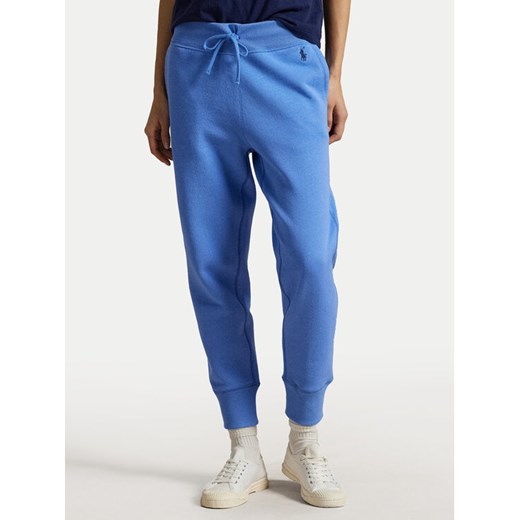 Polo Ralph Lauren Spodnie dresowe 211949978025 Niebieski Tapered Fit ze sklepu MODIVO w kategorii Spodnie damskie - zdjęcie 182594474