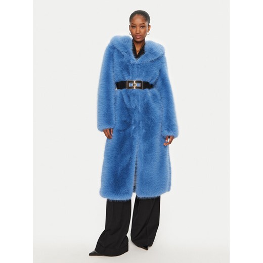 YES LONDON Futro ECO/024 Niebieski Regular Fit ze sklepu MODIVO w kategorii Futra damskie - zdjęcie 182594604