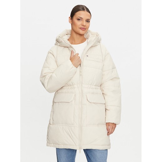 Tommy Jeans Kurtka zimowa Vail DW0DW18842 Beżowy Regular Fit ze sklepu MODIVO w kategorii Kurtki damskie - zdjęcie 182594624