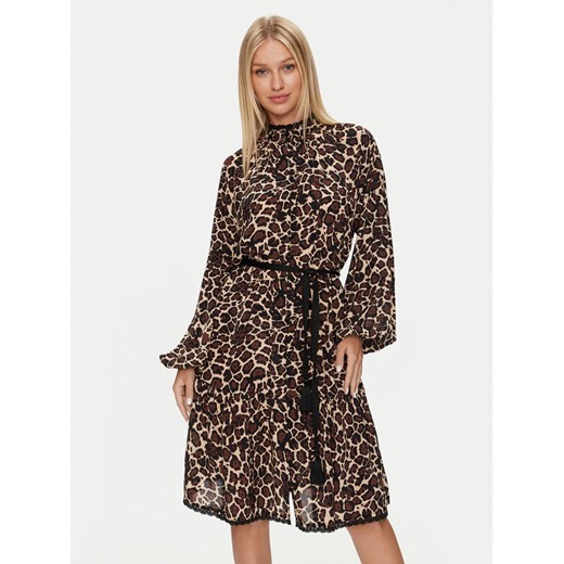 Replay Sukienka codzienna W9113 .000.74994 Brązowy Loose Fit ze sklepu MODIVO w kategorii Sukienki - zdjęcie 182594690