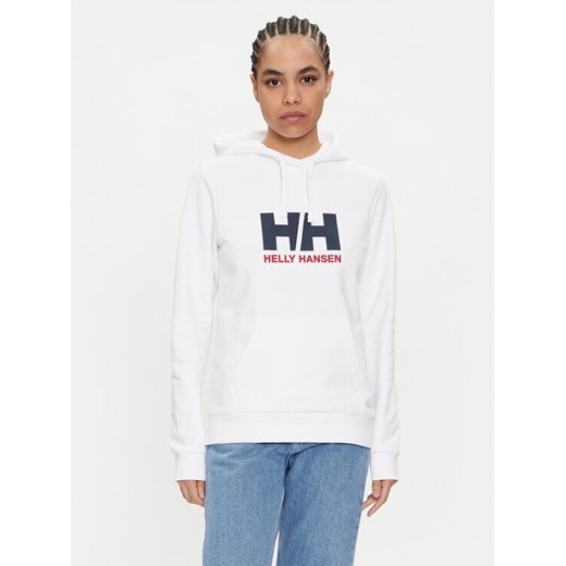 Helly Hansen Bluza Logo 2.0 34460 Biały Regular Fit ze sklepu MODIVO w kategorii Bluzy damskie - zdjęcie 182594732