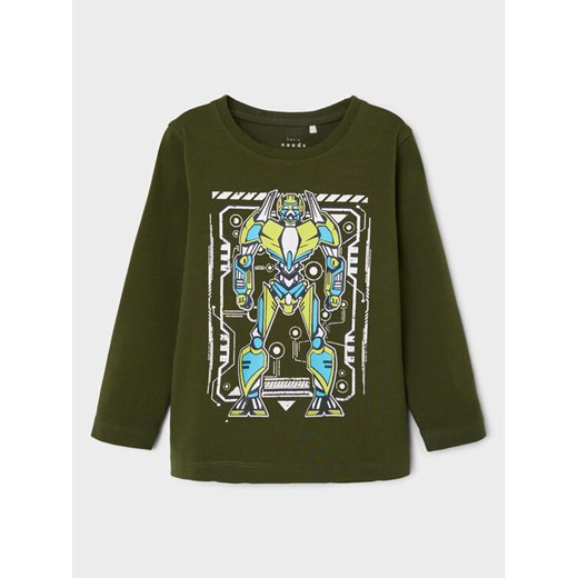 NAME IT Bluzka 13218856 Zielony Regular Fit ze sklepu MODIVO w kategorii Kaftaniki i bluzki - zdjęcie 182594783