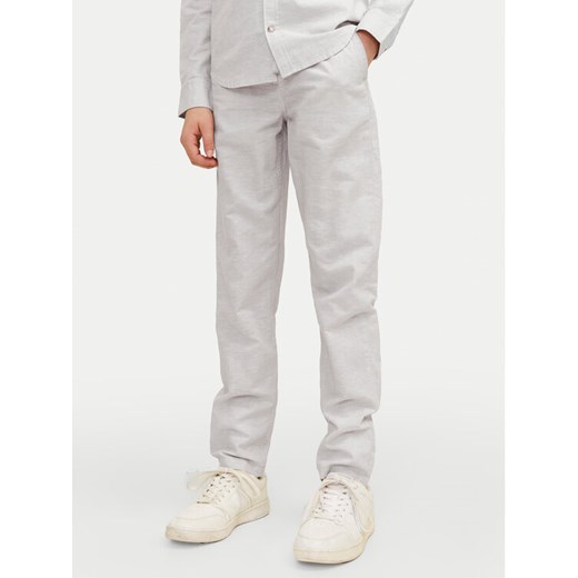 Jack&Jones Junior Spodnie materiałowe 12248903 Szary Relaxed Fit ze sklepu MODIVO w kategorii Spodnie chłopięce - zdjęcie 182594810