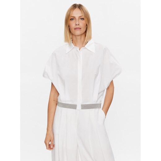 Fabiana Filippi Koszula CAD273W356 Biały Regular Fit ze sklepu MODIVO w kategorii Koszule damskie - zdjęcie 182594811