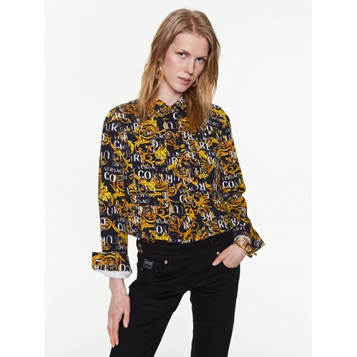 Versace Jeans Couture Kurtka jeansowa 74HAS453 Czarny Regular Fit ze sklepu MODIVO w kategorii Kurtki damskie - zdjęcie 182594961
