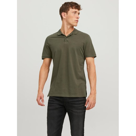 Jack&Jones Polo Basic 12136516 Zielony Slim Fit ze sklepu MODIVO w kategorii T-shirty męskie - zdjęcie 182594971