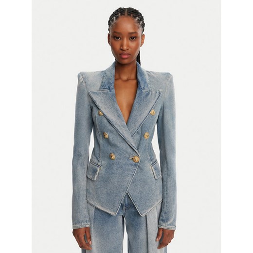 Balmain Marynarka DF0SI509DF17 Niebieski Regular Fit ze sklepu MODIVO w kategorii Marynarki damskie - zdjęcie 182594993