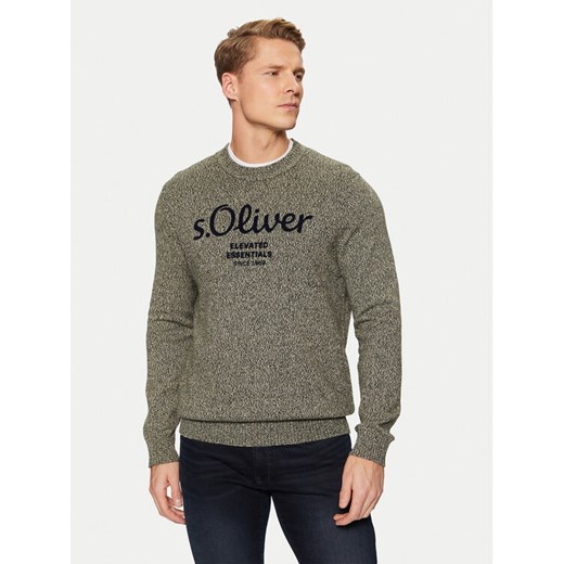 s.Oliver Sweter 2152697 Zielony Regular Fit ze sklepu MODIVO w kategorii Swetry męskie - zdjęcie 182594994
