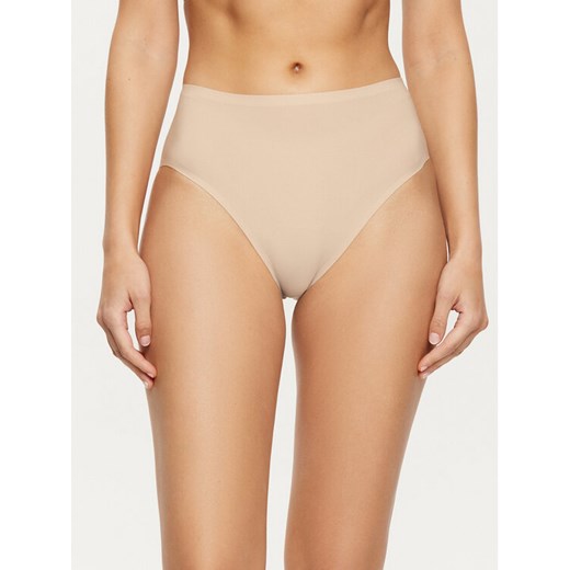 Chantelle Figi klasyczne z wysokim stanem Soft Stretch C106C7 Beżowy ze sklepu MODIVO w kategorii Majtki damskie - zdjęcie 182595043