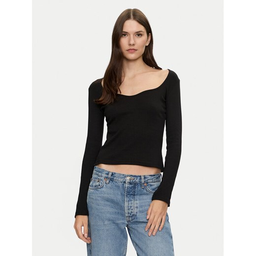 Brave Soul Bluzka LLT-624SARAH Czarny Slim Fit ze sklepu MODIVO w kategorii Bluzki damskie - zdjęcie 182595052