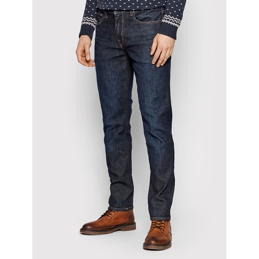 Selected Homme Jeansy Leon 16080594 Granatowy Slim Fit ze sklepu MODIVO w kategorii Jeansy męskie - zdjęcie 182595053