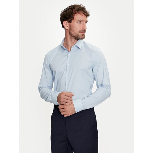 Calvin Klein Koszula K10K113182 Niebieski Slim Fit ze sklepu MODIVO w kategorii Koszule męskie - zdjęcie 182595082