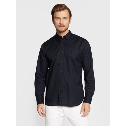 Tommy Hilfiger Koszula Core Flex Poplin MW0MW25035 Granatowy Regular Fit ze sklepu MODIVO w kategorii Koszule męskie - zdjęcie 182595184