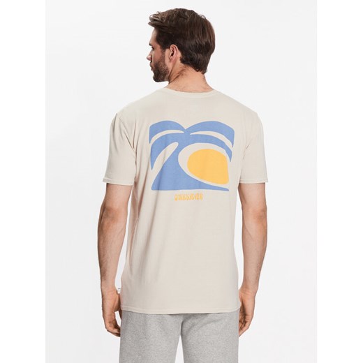 Quiksilver T-Shirt Arts In Palm EQYZT07249 Beżowy Regular Fit ze sklepu MODIVO w kategorii T-shirty męskie - zdjęcie 182595194