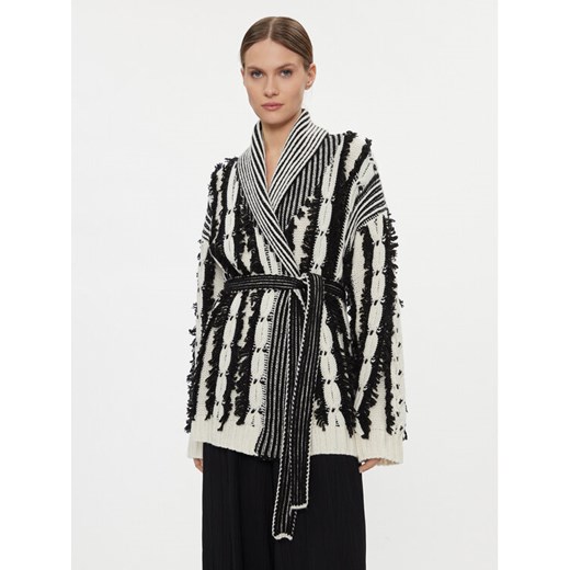 TWINSET Kardigan 232TT3213 Écru Regular Fit ze sklepu MODIVO w kategorii Swetry damskie - zdjęcie 182595263