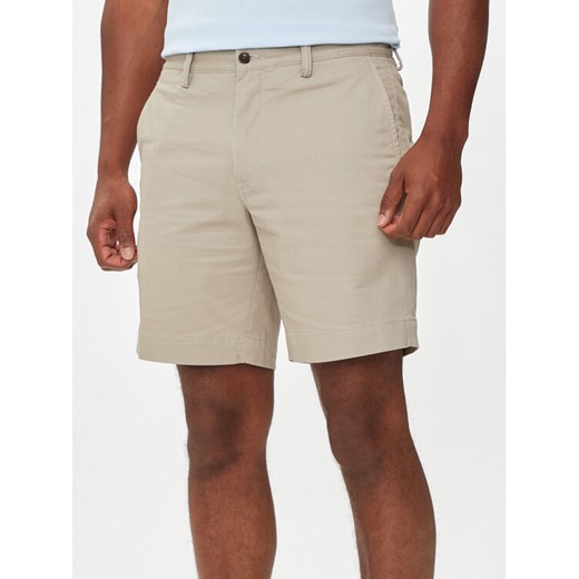 Polo Ralph Lauren Szorty materiałowe 710799213013 Beżowy Slim Fit ze sklepu MODIVO w kategorii Spodenki męskie - zdjęcie 182595280