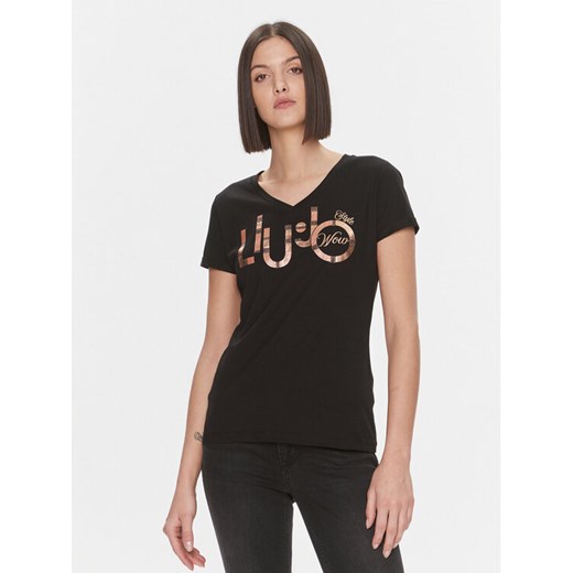Liu Jo T-Shirt MF3338 JS923 Czarny Regular Fit ze sklepu MODIVO w kategorii Bluzki damskie - zdjęcie 182595321