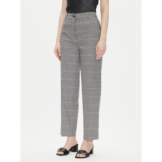 Pepe Jeans Spodnie materiałowe PL211799 Szary Straight Fit ze sklepu MODIVO w kategorii Spodnie damskie - zdjęcie 182595341