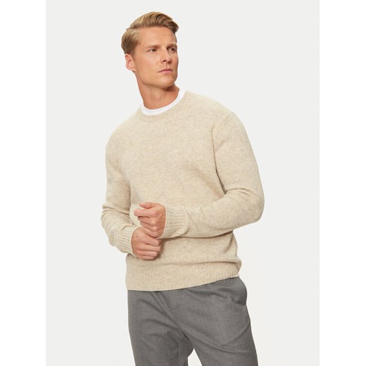 United Colors Of Benetton Sweter 103MK1N24 Beżowy Regular Fit ze sklepu MODIVO w kategorii Swetry męskie - zdjęcie 182595421