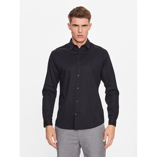 Jack&Jones Koszula Gingham 12181602 Czarny Slim Fit ze sklepu MODIVO w kategorii Koszule męskie - zdjęcie 182595422