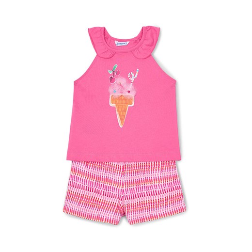 Mayoral Komplet top i spodenki 3214 Różowy Regular Fit ze sklepu MODIVO w kategorii Komplety dziewczęce - zdjęcie 182595493
