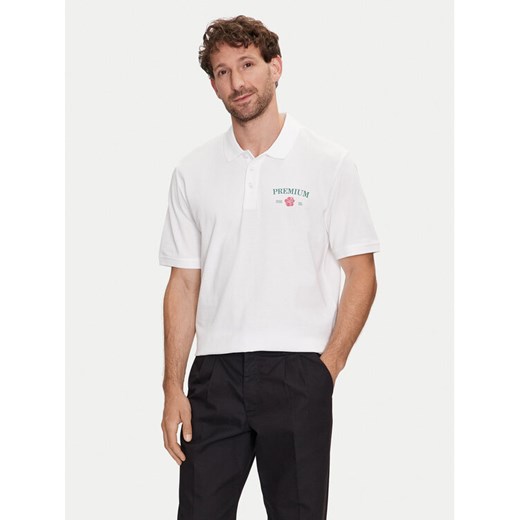 Jack&Jones Polo Jprblaalfie 12259678 Biały Regular Fit ze sklepu MODIVO w kategorii T-shirty męskie - zdjęcie 182595551
