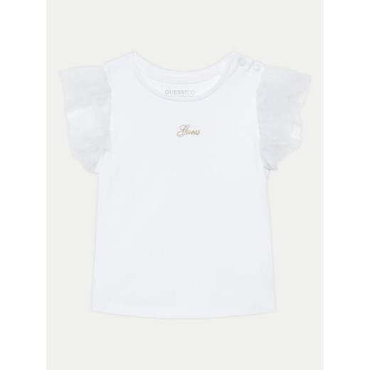 Guess Bluzka K5GI18 K6YW4 Biały Regular Fit ze sklepu MODIVO w kategorii Bluzki dziewczęce - zdjęcie 182595554