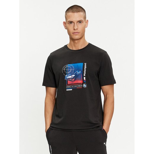Puma T-Shirt BMW MMS Car Graphic 624158 Czarny Regular Fit ze sklepu MODIVO w kategorii T-shirty męskie - zdjęcie 182595683