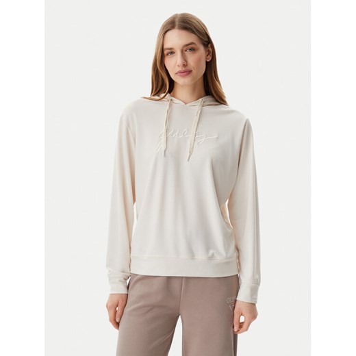 Guess Bluza O5GQ00 KCQP2 Écru Regular Fit ze sklepu MODIVO w kategorii Bluzy damskie - zdjęcie 182595712