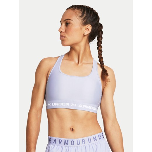 Under Armour Biustonosz sportowy Crossback Mid Bra 1361034-539 Niebieski Compression Fit ze sklepu MODIVO w kategorii Biustonosze - zdjęcie 182595742