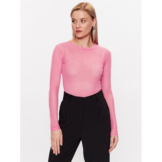 Hugo Bluzka 50489194 Różowy Slim Fit ze sklepu MODIVO w kategorii Bluzki damskie - zdjęcie 182595800