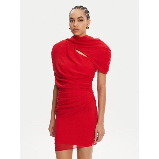 JACQUEMUS Sukienka koktajlowa 24H251DR130-1555 Czerwony Regular Fit ze sklepu MODIVO w kategorii Sukienki - zdjęcie 182595862