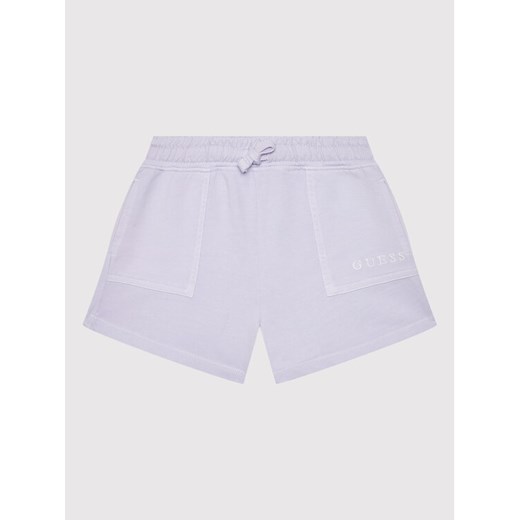 Guess Szorty sportowe J2GD01 KB4O0 Fioletowy Regular Fit ze sklepu MODIVO w kategorii Spodenki dziewczęce - zdjęcie 182595891