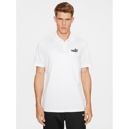 Puma Polo Ess Pique 586674 Biały Regular Fit ze sklepu MODIVO w kategorii T-shirty męskie - zdjęcie 182595943