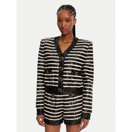 Balmain Marynarka DF1KL180XJ31 Czarny Regular Fit ze sklepu MODIVO w kategorii Marynarki damskie - zdjęcie 182595972