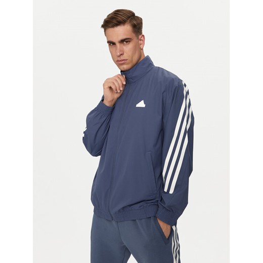 adidas Bluza Future Icons 3-Stripes IR9237 Niebieski Loose Fit ze sklepu MODIVO w kategorii Bluzy męskie - zdjęcie 182595974