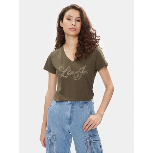 Liu Jo T-Shirt MA4337 JS923 Khaki Regular Fit ze sklepu MODIVO w kategorii Bluzki damskie - zdjęcie 182595980