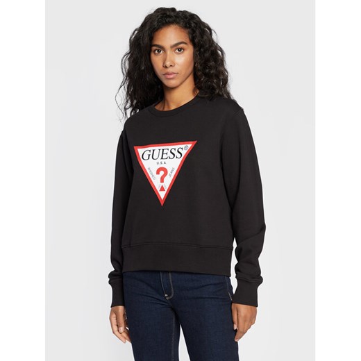 Guess Bluza Original W2YQ16 KBA10 Czarny Regular Fit ze sklepu MODIVO w kategorii Bluzy damskie - zdjęcie 182595982