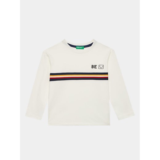 United Colors Of Benetton Bluzka 3VR5G10AT Biały Regular Fit ze sklepu MODIVO w kategorii Bluzki dziewczęce - zdjęcie 182596004