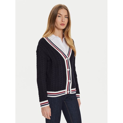 Motivi Kardigan M4266000721N Granatowy Regular Fit ze sklepu MODIVO w kategorii Swetry damskie - zdjęcie 182596102