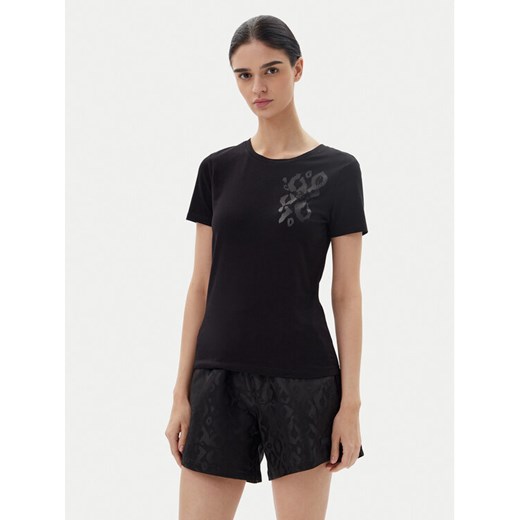 EA7 Emporio Armani T-Shirt 7W000133 AF10373 UC001 Czarny Regular Fit ze sklepu MODIVO w kategorii Bluzki damskie - zdjęcie 182596113
