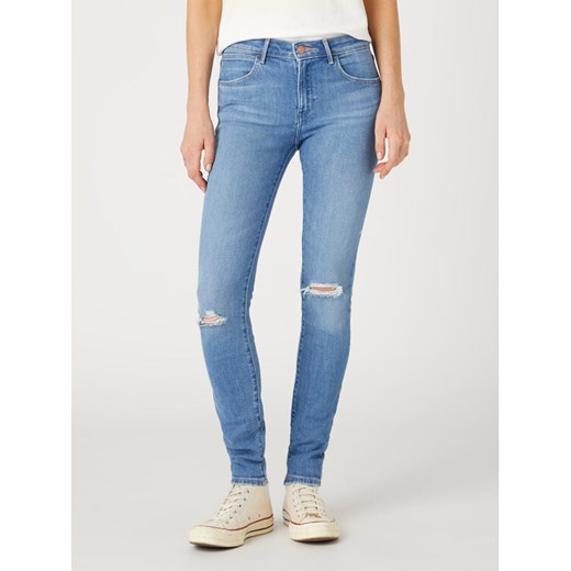 Wrangler Jeansy W28KXR37T 112332352 Niebieski Skinny Fit ze sklepu MODIVO w kategorii Jeansy damskie - zdjęcie 182596121