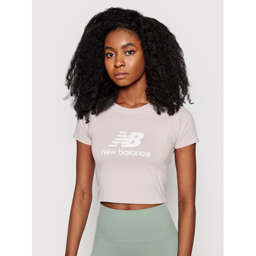 New Balance T-Shirt Athletics Podium WT03503 Różowy Fitted Fit New Balance L MODIVO