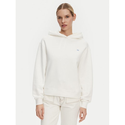 Tommy Hilfiger Bluza Contrast Flag WW0WW45979 Biały Regular Fit ze sklepu MODIVO w kategorii Bluzy damskie - zdjęcie 182596181