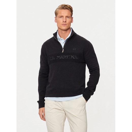 La Martina Sweter ZMS315 YW120 Czarny Regular Fit ze sklepu MODIVO w kategorii Swetry męskie - zdjęcie 182596211