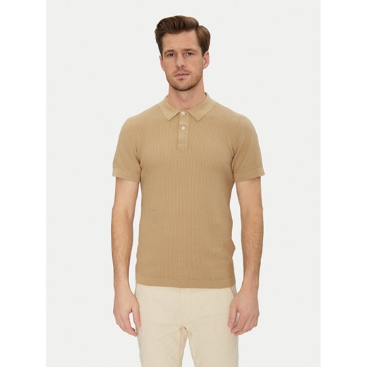 Blend Polo 20718361 Beżowy Regular Fit ze sklepu MODIVO w kategorii T-shirty męskie - zdjęcie 182596261