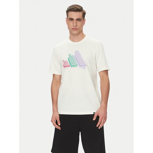 adidas T-Shirt Lounge Ice Graphic JJ4020 Biały Regular Fit ze sklepu MODIVO w kategorii T-shirty męskie - zdjęcie 182596283