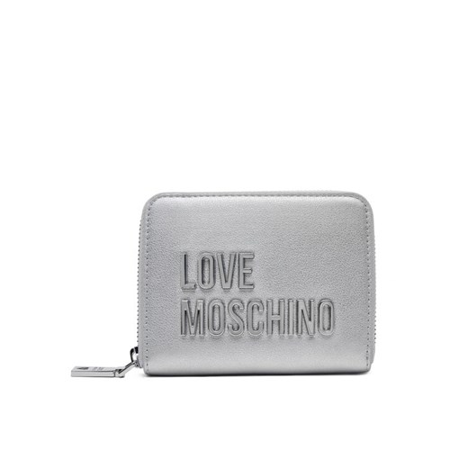 LOVE MOSCHINO Mały Portfel Damski JC5613PP1MKD196B Srebrny ze sklepu MODIVO w kategorii Portfele damskie - zdjęcie 182596290